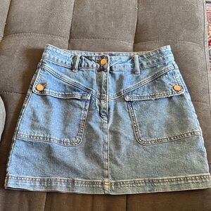 House of Harlow 1960 Denim Mini Skirt